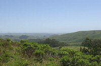 Having hiked back up to the top, we are again rewarded with the view of the ocean.  