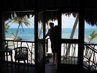 John, returning to our villa from a hard day on the beach.  