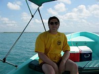 John on the boat as we head out for the barrier reef and some snorkeling.  