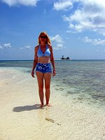 Margaret on the beach.  