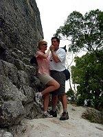 John & Margaret atop one of the pyramids.  