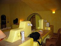 Vanity area behind the bed at Villa del Sol.  